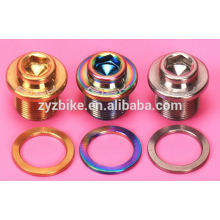 titanium bike bottom bracket Screw/bike Axis spline bolts M15 * 13mm ISIS bottom bracket axle +washer